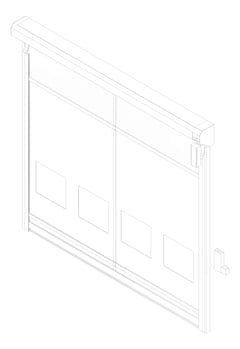 3D Documentation Image of Door Roller Coldshield Rapid HS35 ConcealedTrack