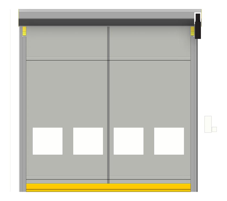 Front Image of Door Roller Coldshield Rapid HS35 ProtrudingTrack