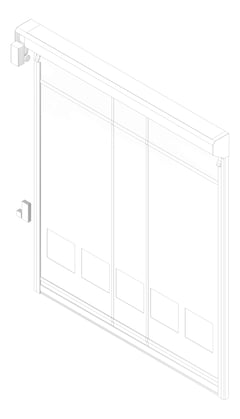 3D Documentation Image of Door Roller Coldshield Rapid HS65 ConcealedTrack