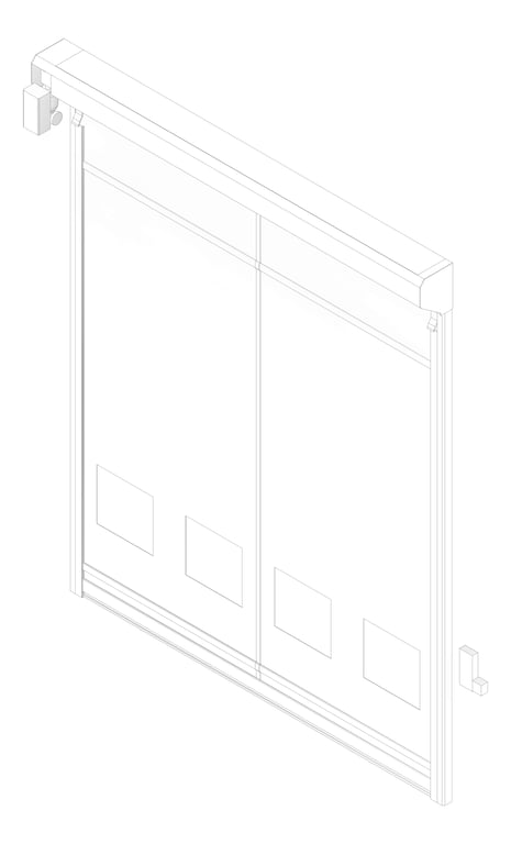 3D Documentation Image of Door Roller Coldshield Rapid HS65 ProtrudingTrack