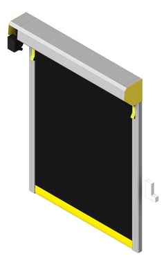 3D Shaded Image of Door Roller Coldshield Rapid Movichill ProtrudingTrack