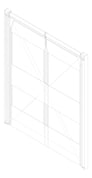 3D Documentation Image of Door Swing Coldshield FlexiblePVC 2400Series Double