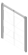 3D Shaded Image of Door Swing Coldshield FlexiblePVC 2400Series Double