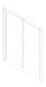 3D Documentation Image of Door Swing Coldshield FlexiblePVC 2400Series Double Frame