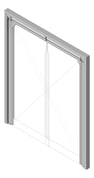 3D Shaded Image of Door Swing Coldshield FlexiblePVC 2400Series Double Frame