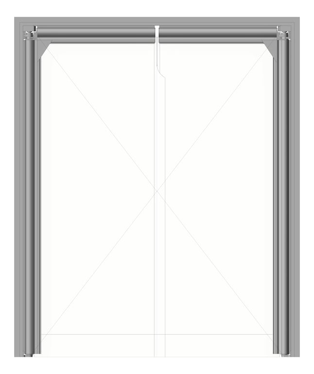Front Image of Door Swing Coldshield FlexiblePVC 2400Series Double Frame