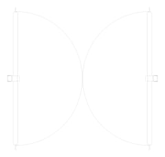 Plan Image of Door Swing Coldshield FlexiblePVC 2400Series Double Frame