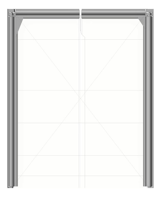 Front Image of Door Swing Coldshield FlexiblePVC 2400Series Double