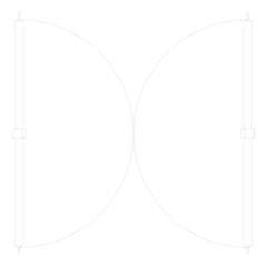 Plan Image of Door Swing Coldshield FlexiblePVC 2400Series Double