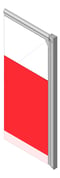 3D Shaded Image of Door Swing Coldshield FlexiblePVC 2400Series Single