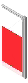 3D Shaded Image of Door Swing Coldshield FlexiblePVC 2400Series Single