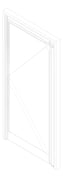 3D Documentation Image of Door Swing Coldshield FlexiblePVC 2400Series Single Frame