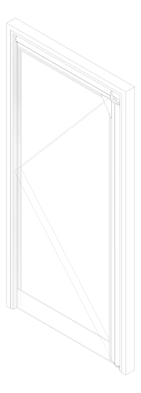 3D Documentation Image of Door Swing Coldshield FlexiblePVC 2400Series Single Frame