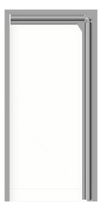 Front Image of Door Swing Coldshield FlexiblePVC 2400Series Single Frame