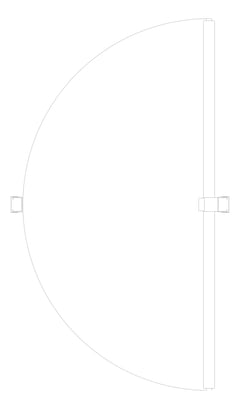 Plan Image of Door Swing Coldshield FlexiblePVC 2400Series Single Frame