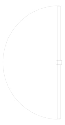 Plan Image of Door Swing Coldshield FlexiblePVC 2400Series Single