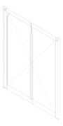 3D Documentation Image of Door Swing Coldshield FlexiblePVC 3000Series Double