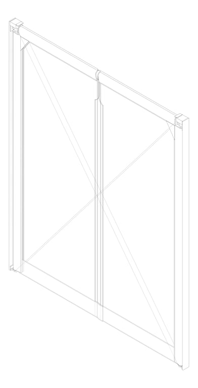 3D Documentation Image of Door Swing Coldshield FlexiblePVC 3000Series Double