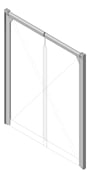 3D Shaded Image of Door Swing Coldshield FlexiblePVC 3000Series Double