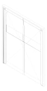3D Documentation Image of Door Swing Coldshield FlexiblePVC 3000Series Double Frame