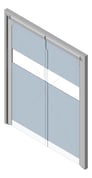3D Shaded Image of Door Swing Coldshield FlexiblePVC 3000Series Double Frame
