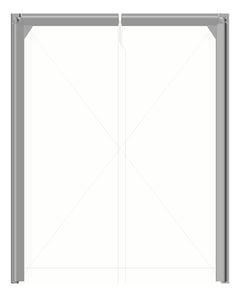 Front Image of Door Swing Coldshield FlexiblePVC 3000Series Double