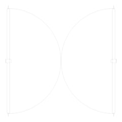 Plan Image of Door Swing Coldshield FlexiblePVC 3000Series Double