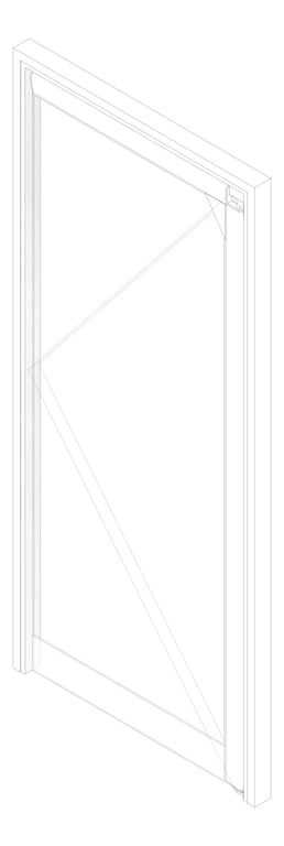 3D Documentation Image of Door Swing Coldshield FlexiblePVC 3000Series Single Frame