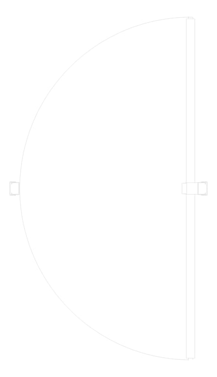 Plan Image of Door Swing Coldshield FlexiblePVC 3000Series Single Frame