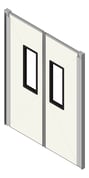 3D Shaded Image of Door Swing Coldshield ThermalTraffic 4500Series Double
