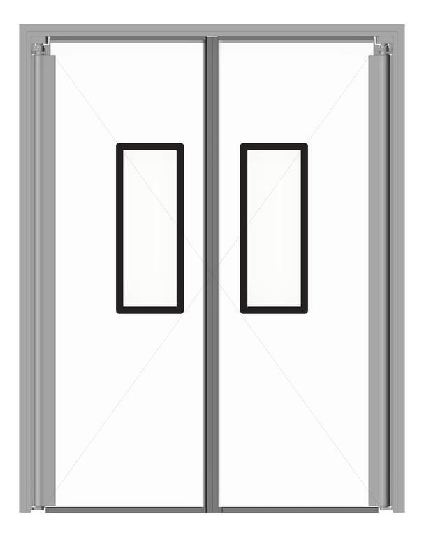 Front Image of Door Swing Coldshield ThermalTraffic 4500Series Double Frame