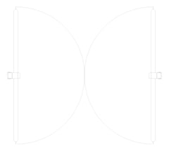 Plan Image of Door Swing Coldshield ThermalTraffic 4500Series Double Frame