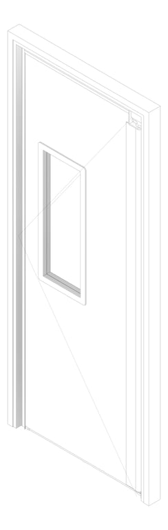 3D Documentation Image of Door Swing Coldshield ThermalTraffic 4500Series Single Frame