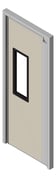 3D Shaded Image of Door Swing Coldshield ThermalTraffic 4500Series Single Frame
