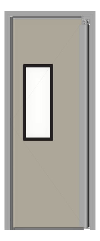 Front Image of Door Swing Coldshield ThermalTraffic 4500Series Single Frame