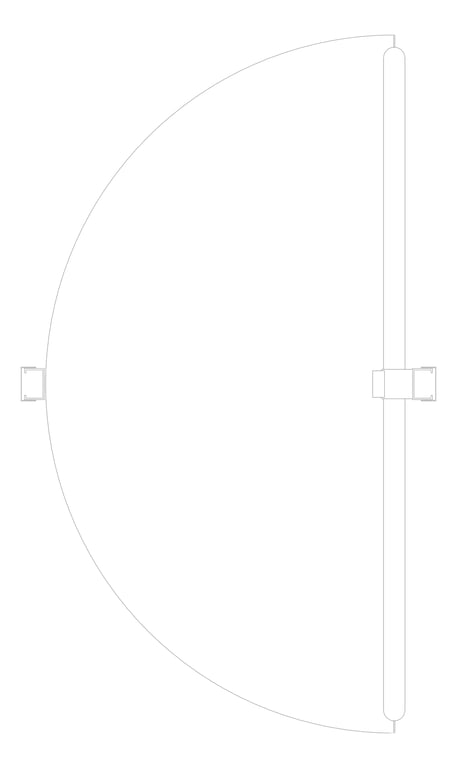 Plan Image of Door Swing Coldshield ThermalTraffic 4500Series Single Frame