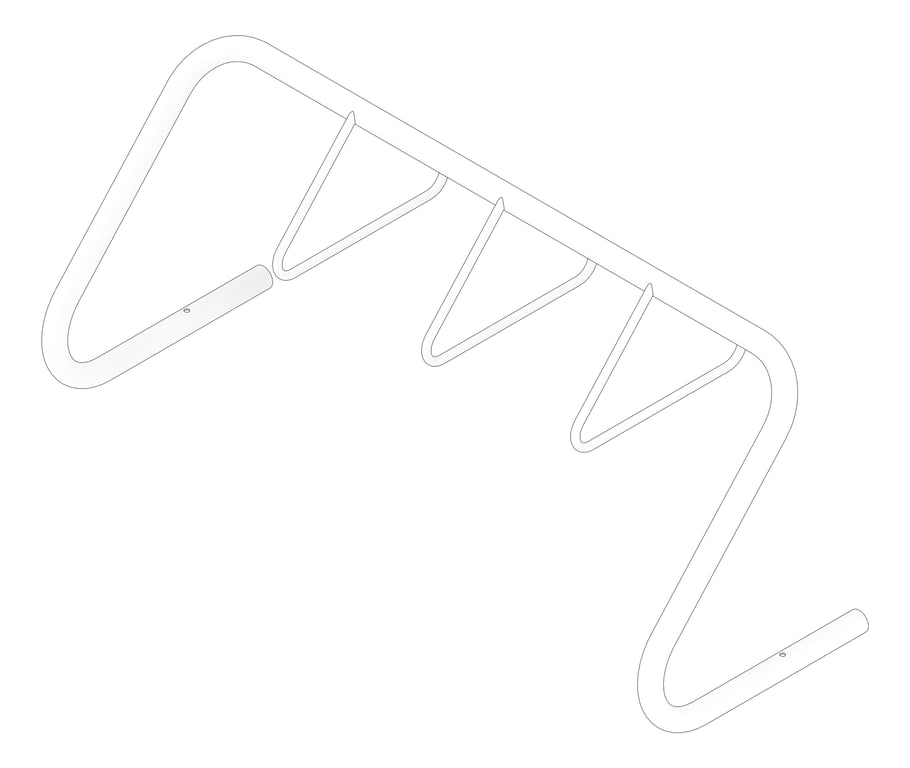 3D Documentation Image of Rack Bicycle Cora Expo 10Bay DoubleSpaced