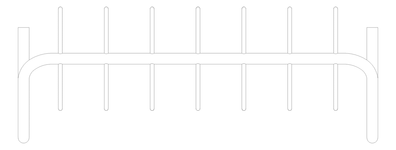 Plan Image of Rack Bicycle Cora Expo 10Bay Junior