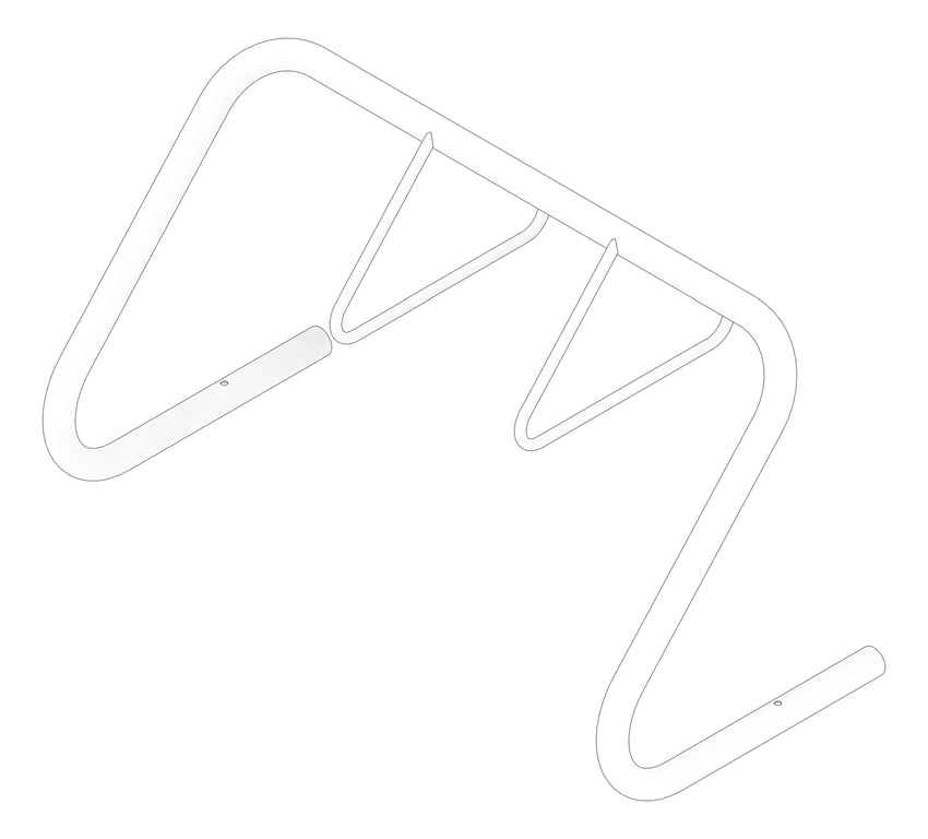 3D Documentation Image of Rack Bicycle Cora Expo 8Bay DoubleSpaced