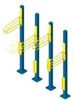 3D Presentation Image of Rack Bicycle Cora PostMounted Vertical