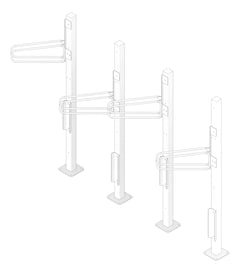 3D Documentation Image of Rack Bicycle Cora PostMounted Vertical Angled