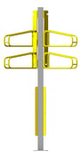 Left Image of Rack Bicycle Cora PostMounted Vertical Angled Double