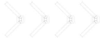 Plan Image of Rack Bicycle Cora PostMounted Vertical Angled Double