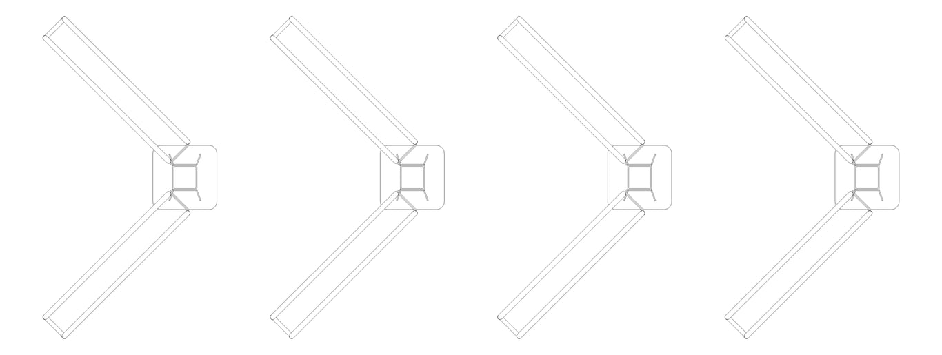 Plan Image of Rack Bicycle Cora PostMounted Vertical Angled Double