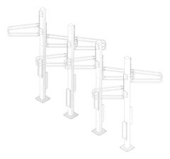 3D Documentation Image of Rack Bicycle Cora PostMounted Vertical Angled Dual