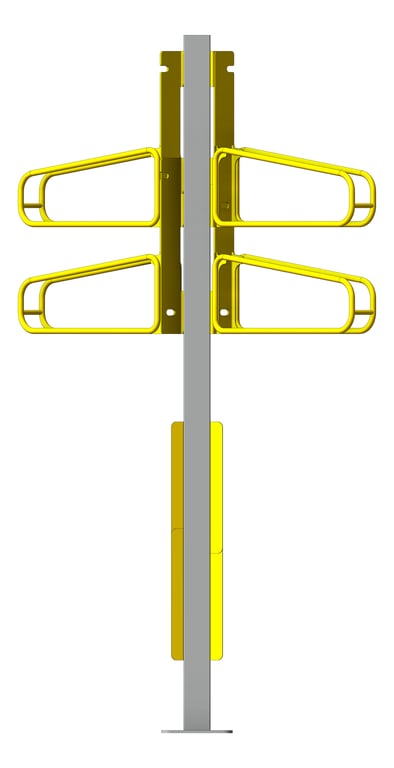 Left Image of Rack Bicycle Cora PostMounted Vertical Angled Dual