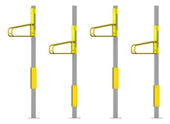 Front Image of Rack Bicycle Cora PostMounted Vertical Angled