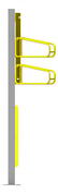 Left Image of Rack Bicycle Cora PostMounted Vertical Angled