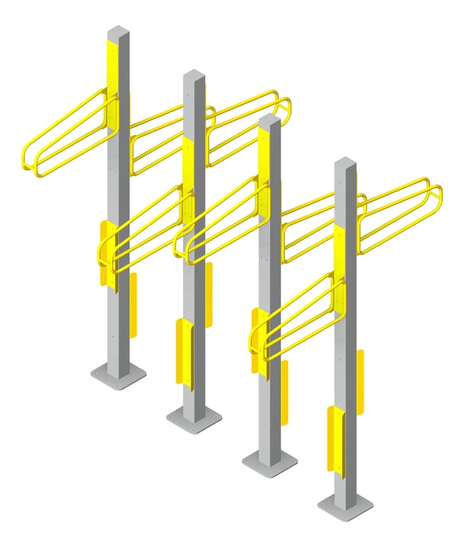 Image of Rack Bicycle Cora PostMounted Vertical Double