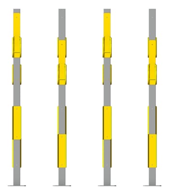 Front Image of Rack Bicycle Cora PostMounted Vertical Double